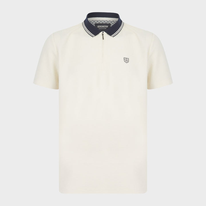 White Zip Neck Polo from You Know Who's
