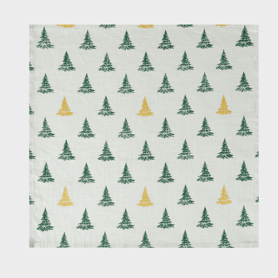 Winter Pine Tree Set of 4 Napkins from You Know Who's