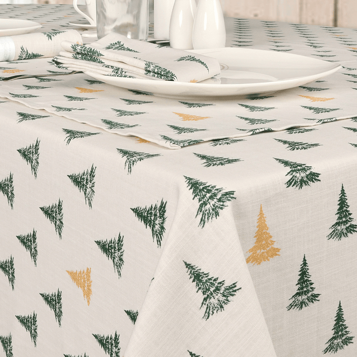 Winter Pine Tree Table Cloth - 3 Sizes from You Know Who's