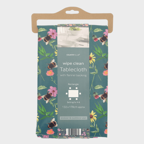 Wipe Clean Table Cloth Meadow Bees 132x178cm from You Know Who's