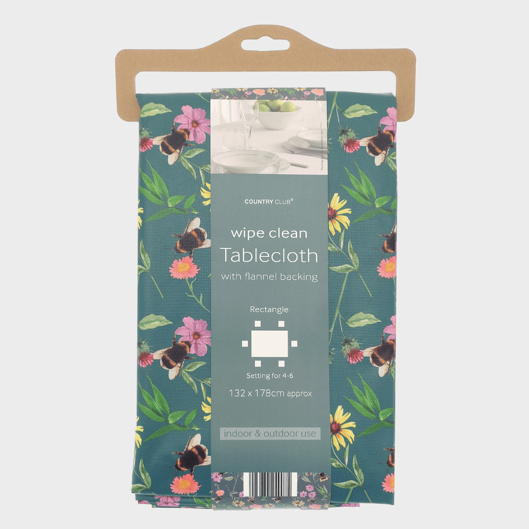 Wipe Clean Table Cloth Meadow Bees 132x178cm from You Know Who's