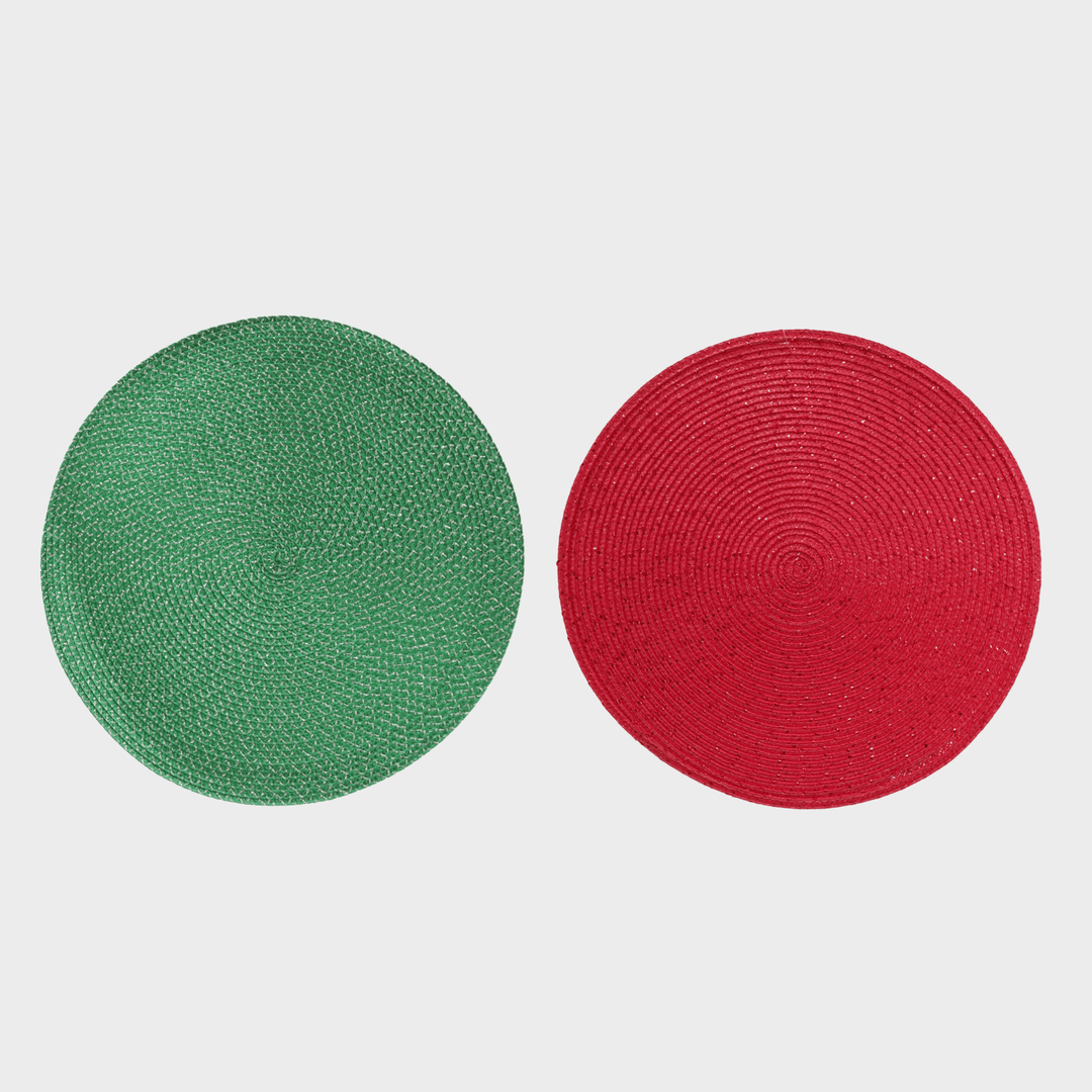 Woven metallic placemat 38cm asst from You Know Who's