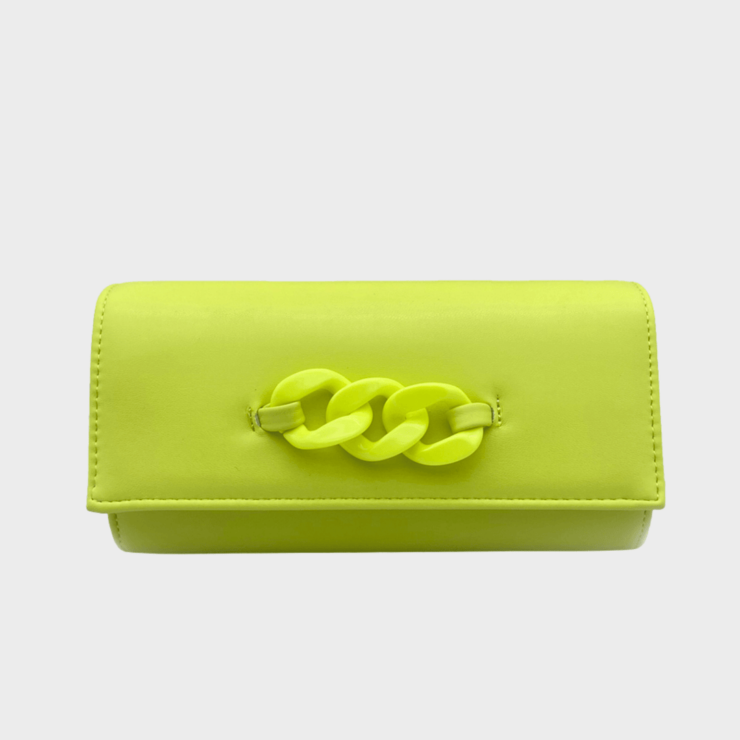 Yellow Faux Leather Clutch Bag from You Know Who's