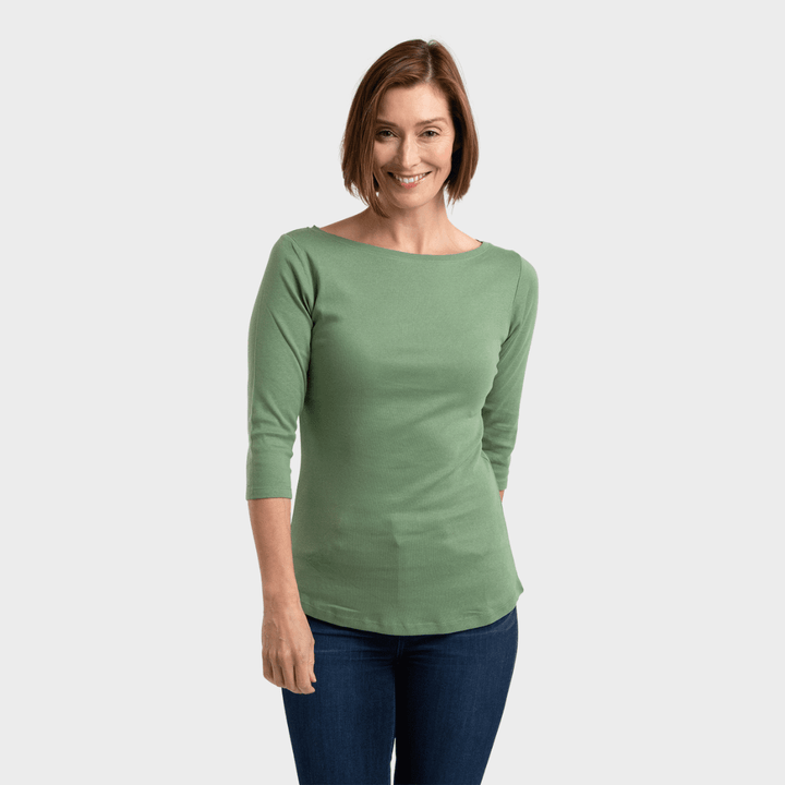 3/4 Sleeve Slash Neck T-Shirt from You Know Who's