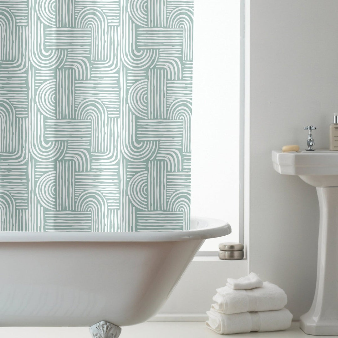 Boho Waves Shower Curtain from You Know Who's