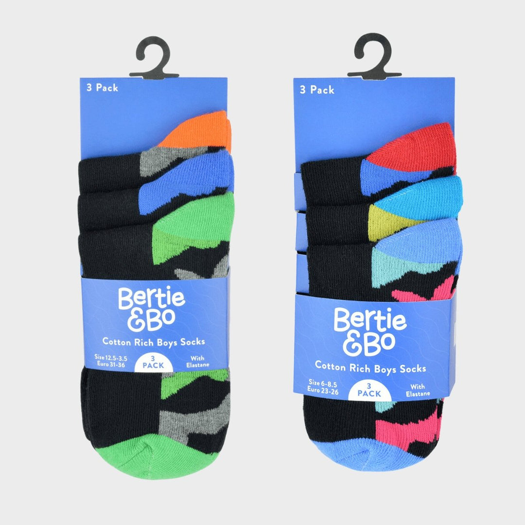 Boys 3PCK Camo Socks from You Know Who's