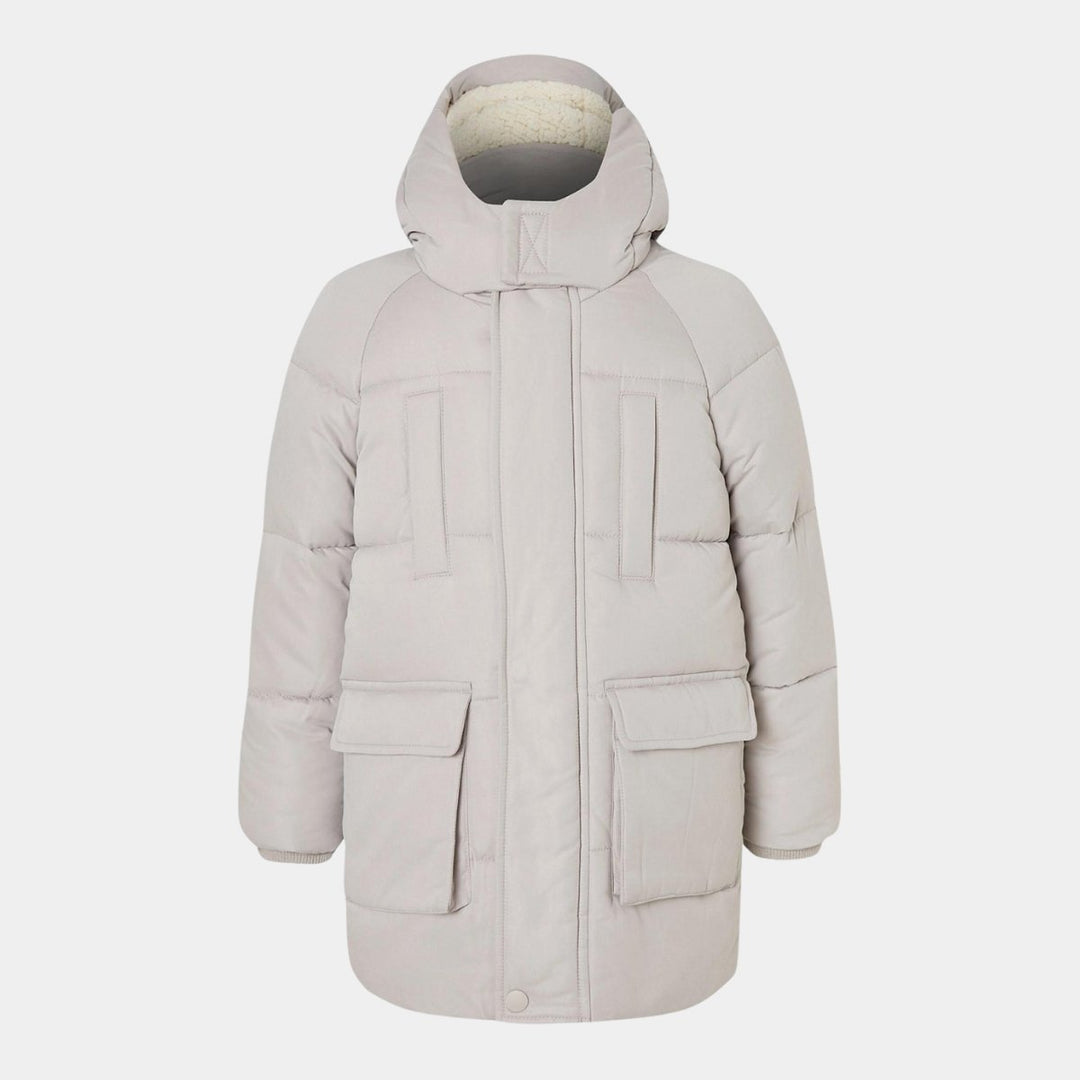 Boys Light Grey Padded Coat from You Know Who's