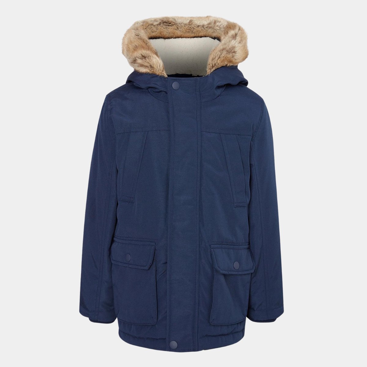 Boys navy winter on sale coat