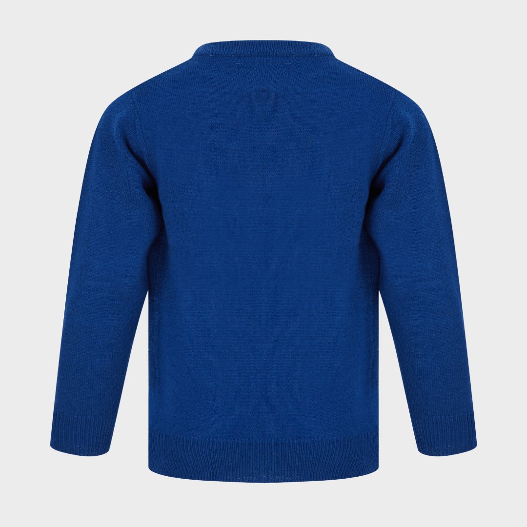 Boys Snowball Reindeer Christmas Jumper Blue from You Know Who's