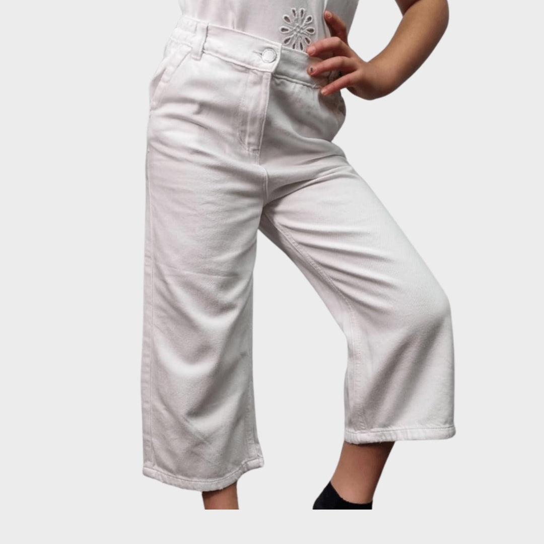 Ex Store 'Nx' White Denim Culottes (3-16Y) from You Know Who's