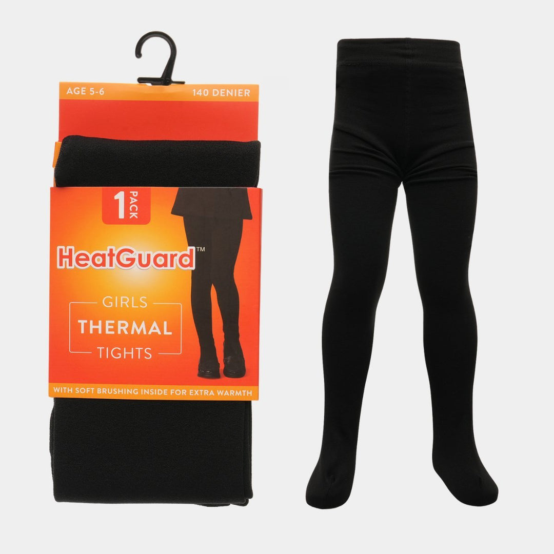 Girls Black Thermal Tights from You Know Who's