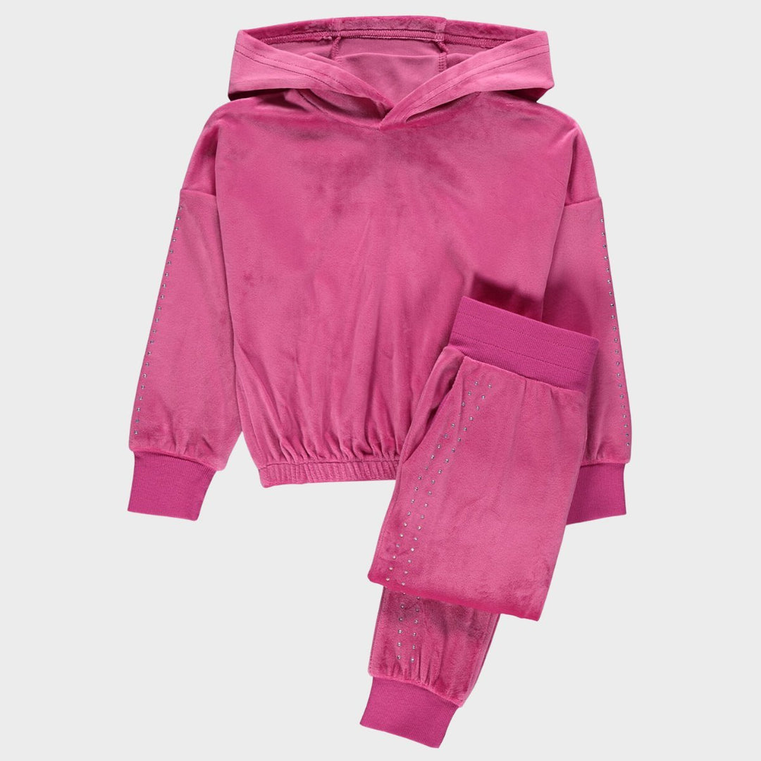 Girls Gemstone Velour Tracksuit from You Know Who's