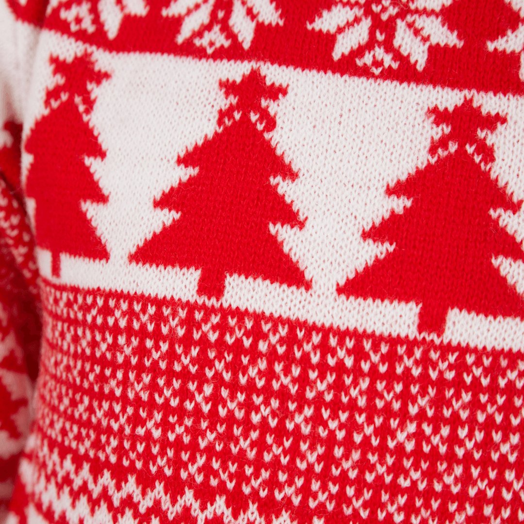 Girls Jacquard Christmas Jumper Red from You Know Who's