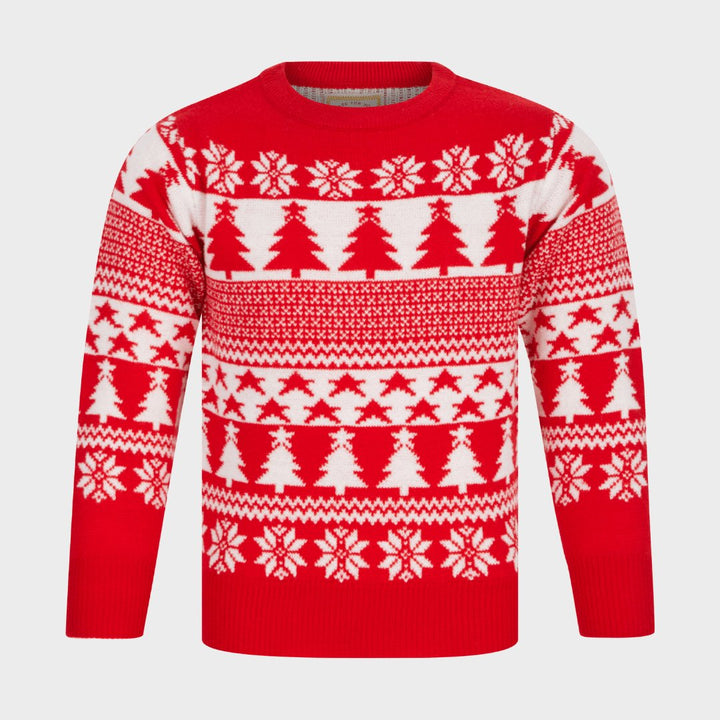 Girls Jacquard Christmas Jumper Red from You Know Who's