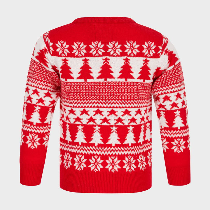 Girls Jacquard Christmas Jumper Red from You Know Who's