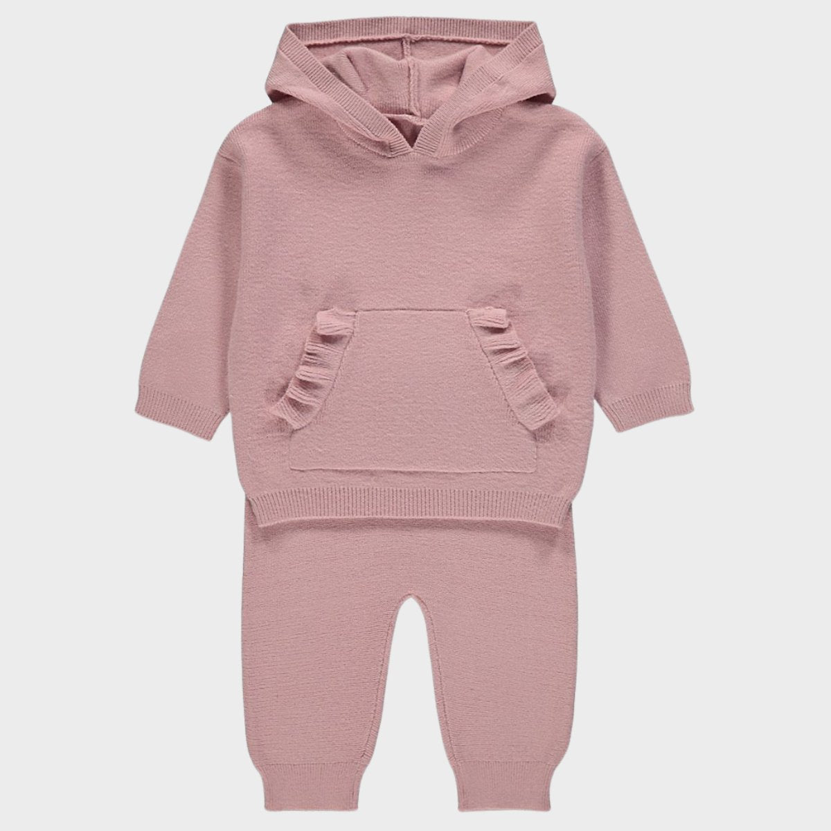 Pink two piece set for baby girls