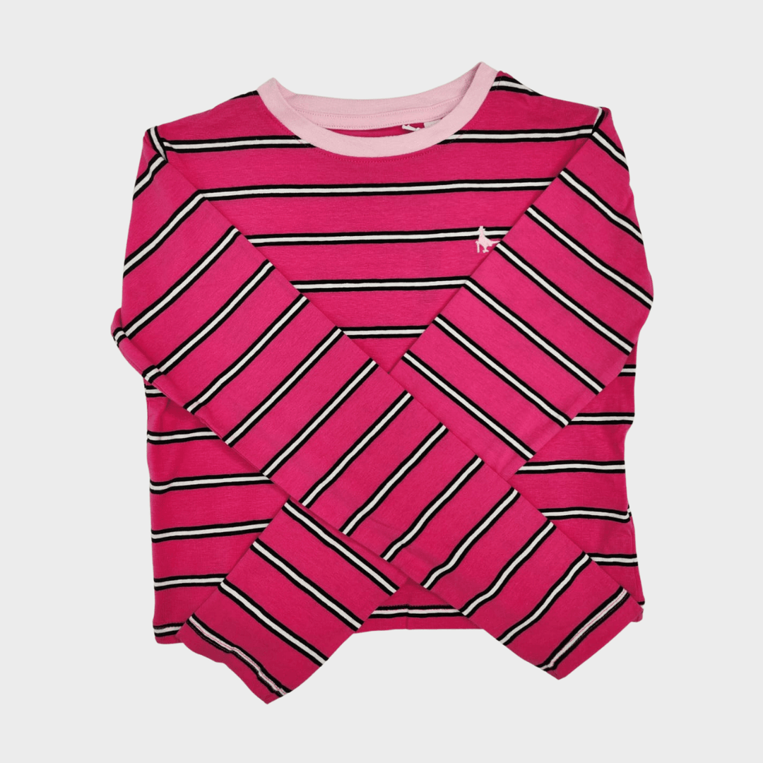 Girls Pink JW Striped Top (8-16Y) from You Know Who's