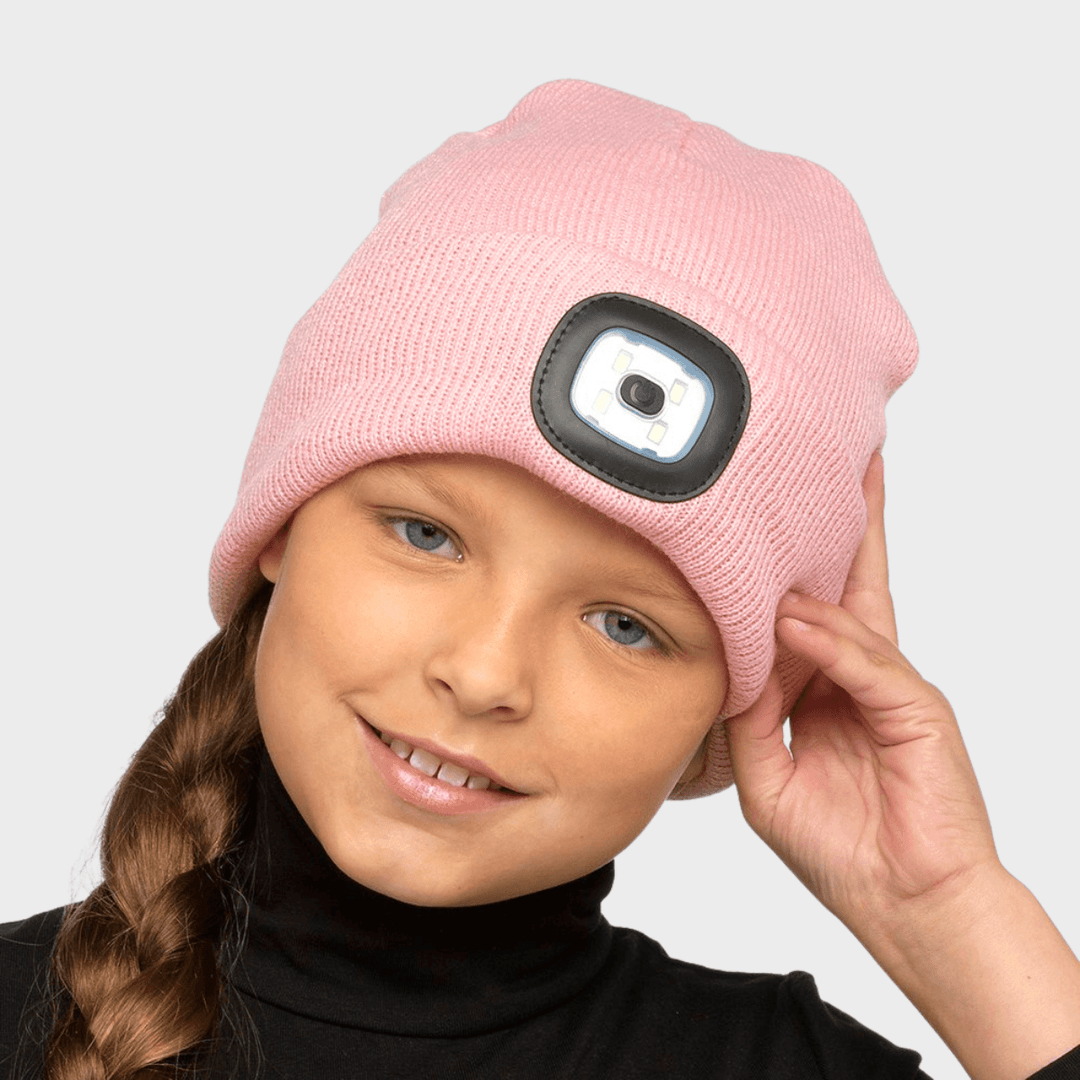 Girls Pink LED Beanie Hat from You Know Who's