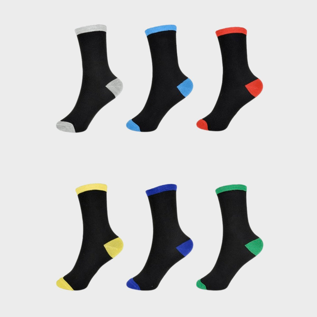 Kids 3pk contrast heel socks from You Know Who's