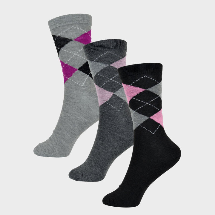 Ladies 3pk Argyle Socks from You Know Who's