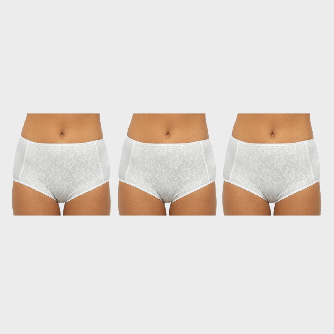Ladies 3PK Lace Front Briefs from You Know Who's