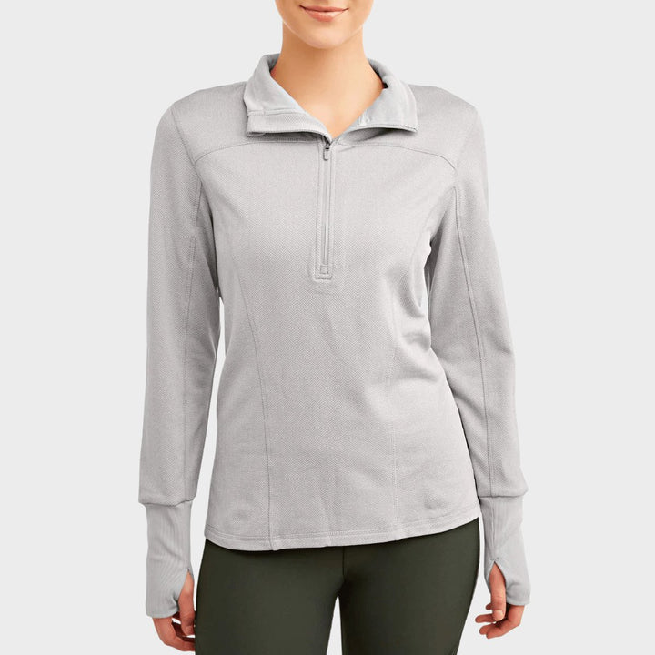 Ladies Active Performance Brushed Quarter Zip Pullover from You Know Who's