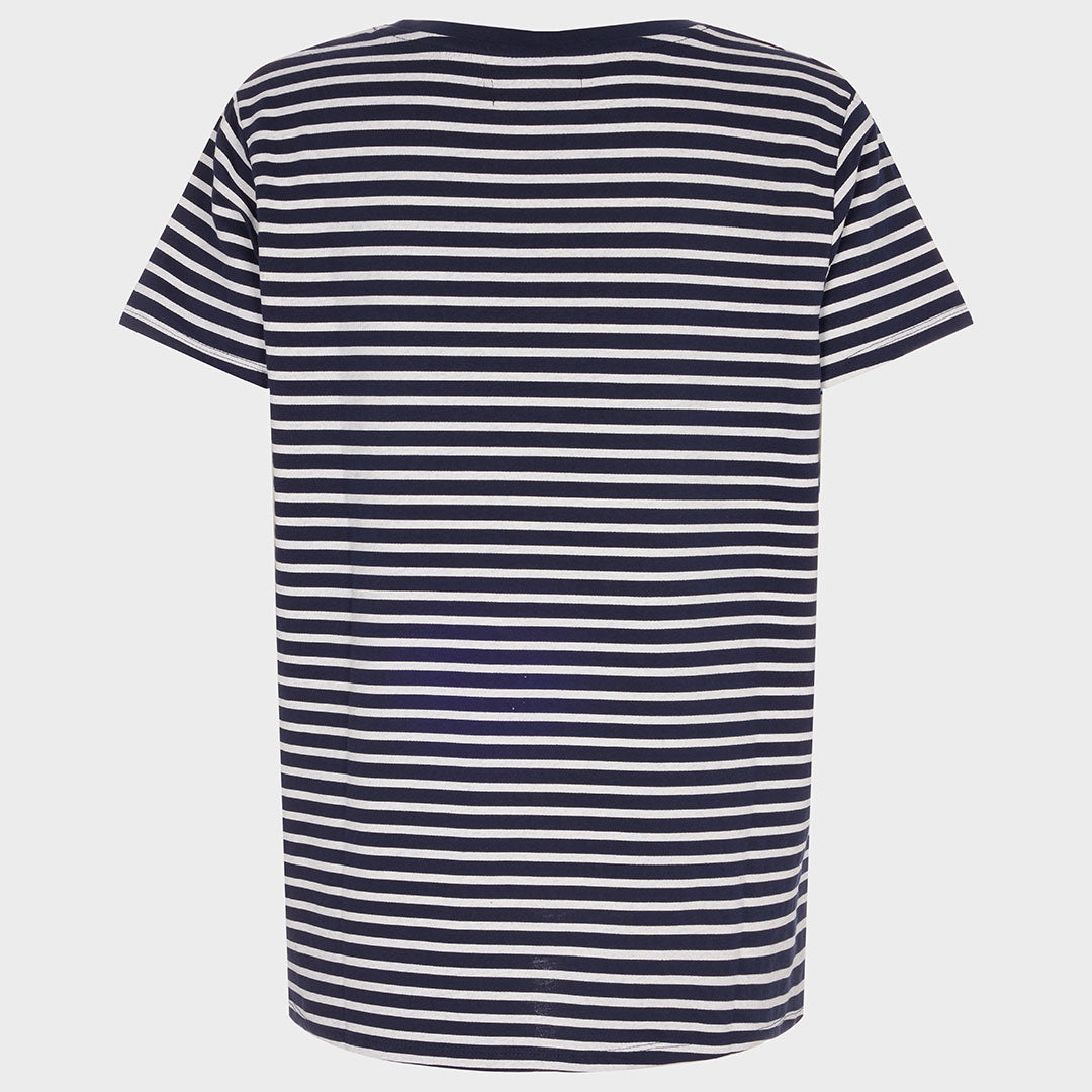Ladies Amour Stripe T-Shirt Navy & White from You Know Who's