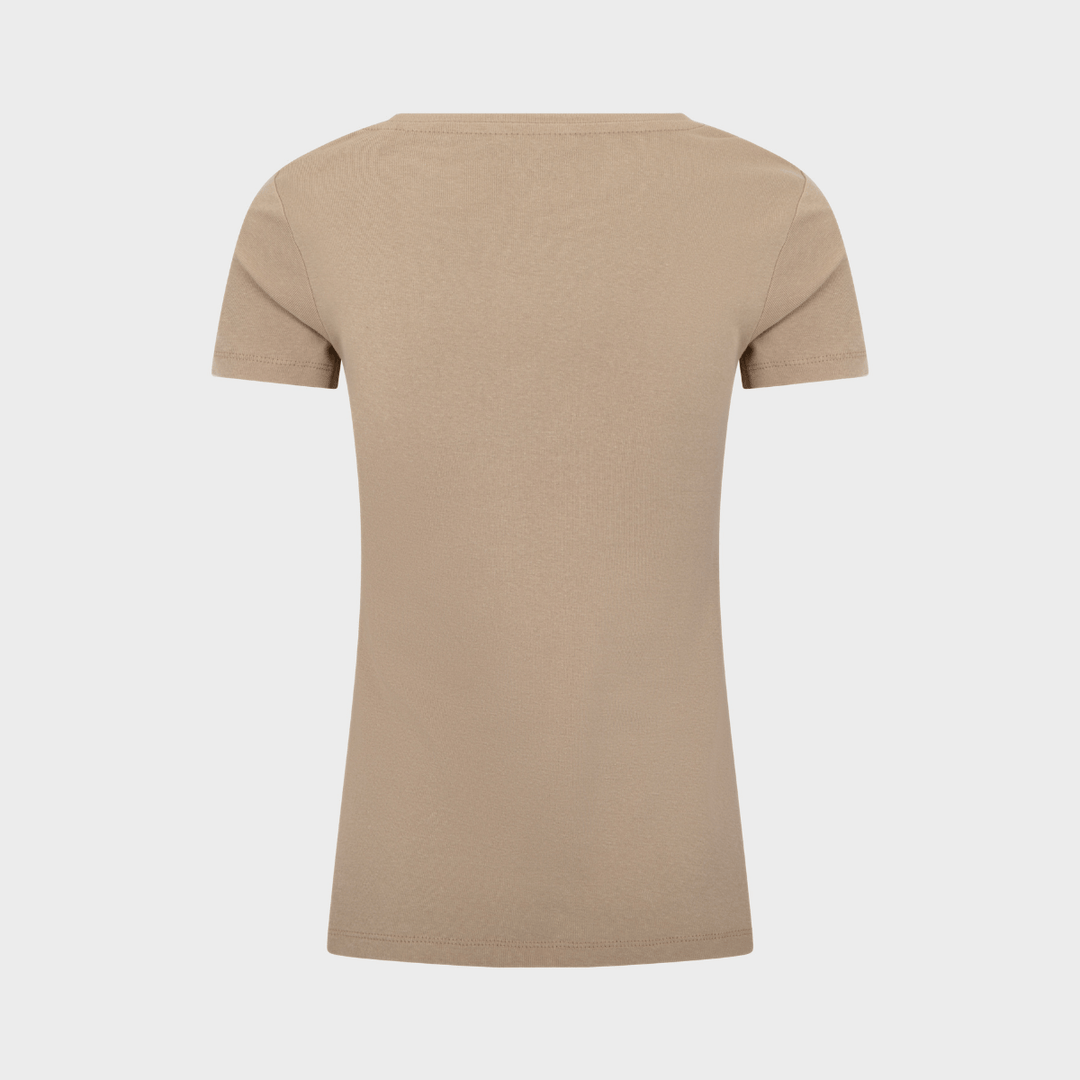 Ladies Basic SS Crew Neck T-Shirt - Camel from You Know Who's