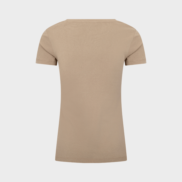 Ladies Basic SS Crew Neck T-Shirt - Camel from You Know Who's