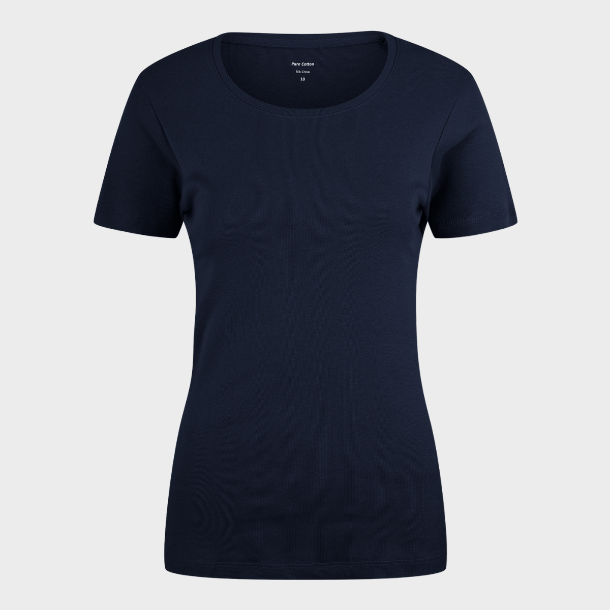 Ladies Basic SS Crew Neck T-Shirt - Navy from You Know Who's