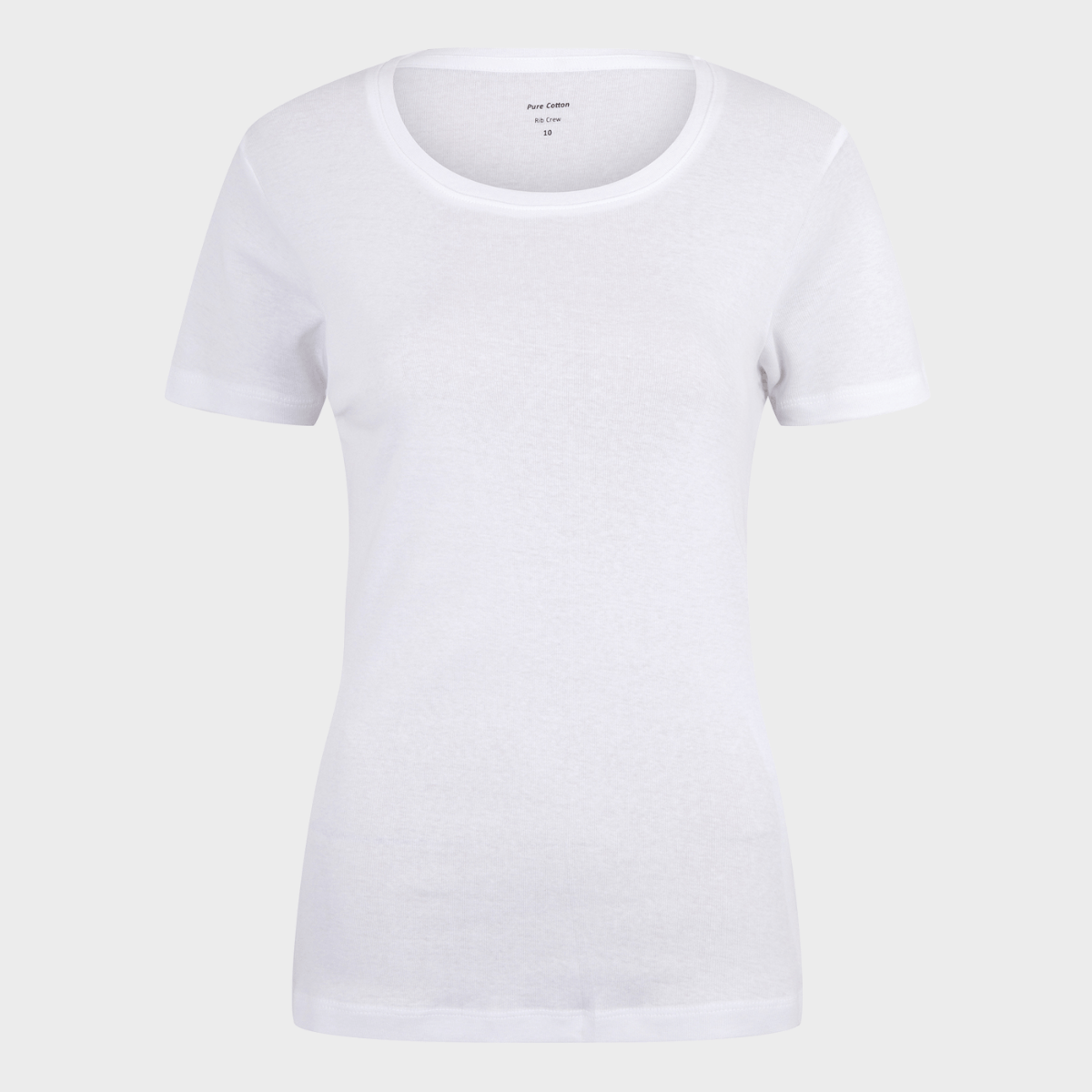 Ladies essential SS Crew Neck T-Shirt - White from You Know Who's