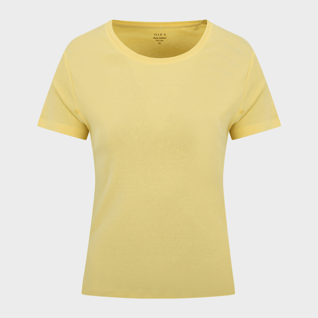 Ladies essential SS Crew Neck T-Shirt - Yellow from You Know Who's
