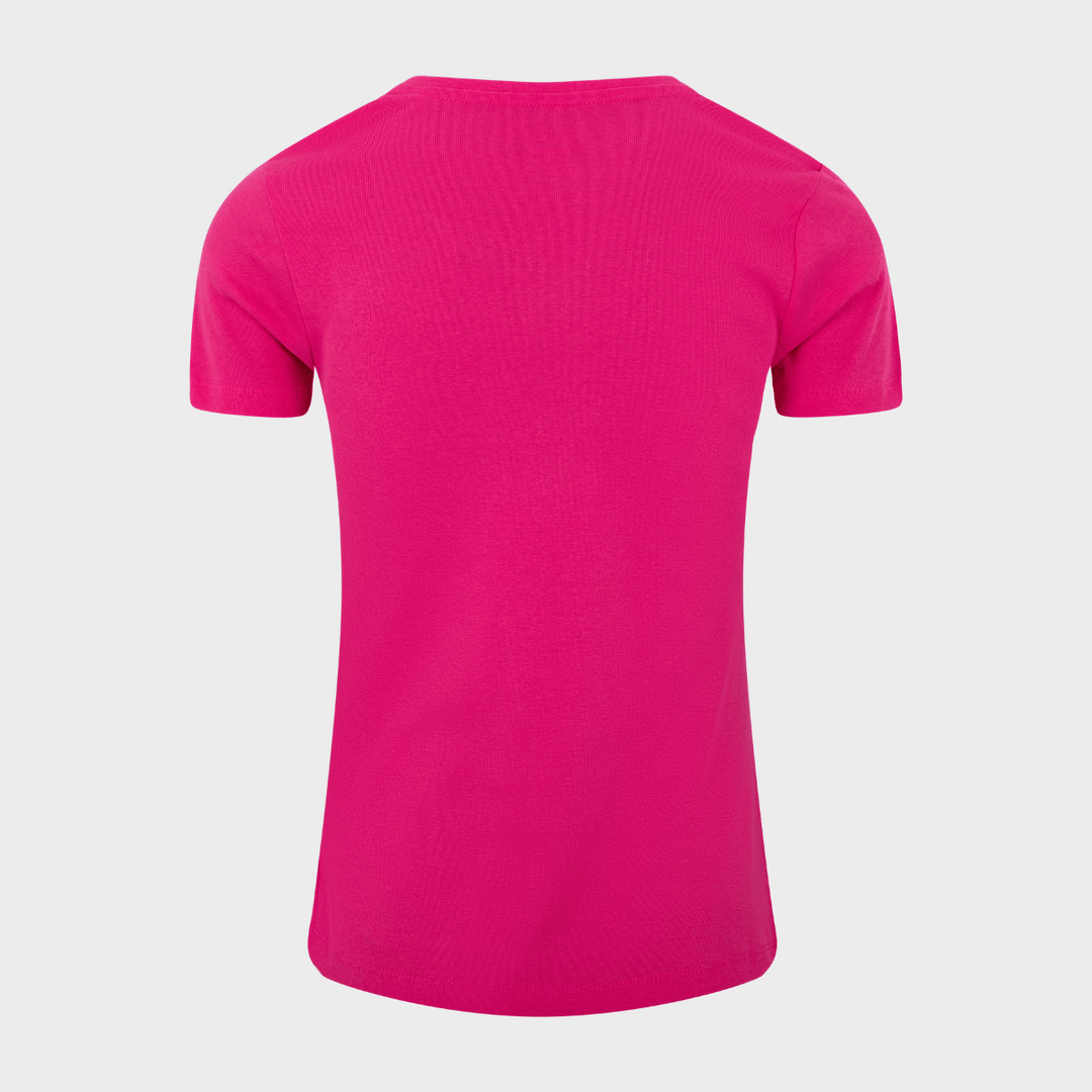 Ladies Basic SS V Neck T-Shirt - Berry from You Know Who's
