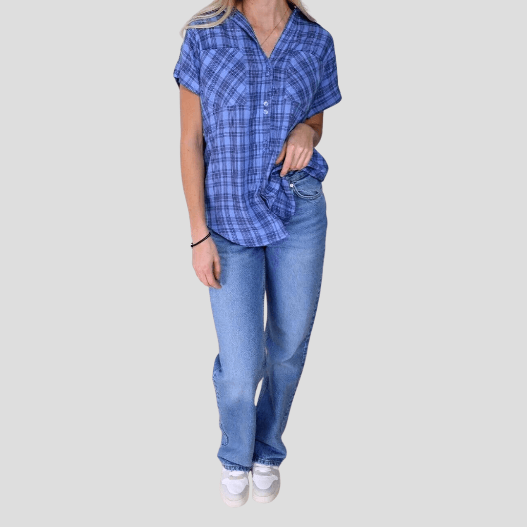 Ladies Blue Checked Shirt from You Know Who's