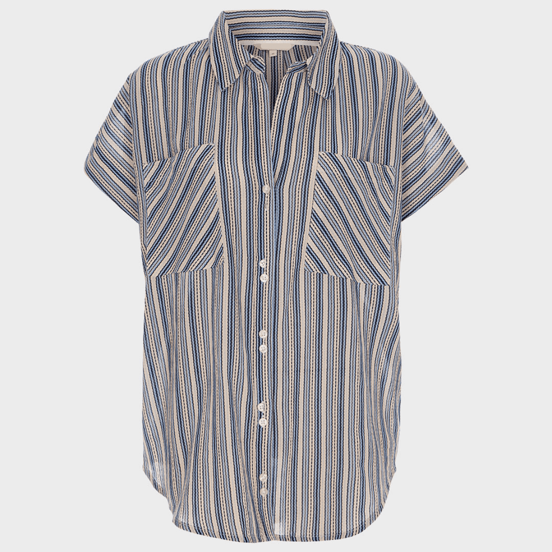 Ladies Blue Striped Shirt from You Know Who's