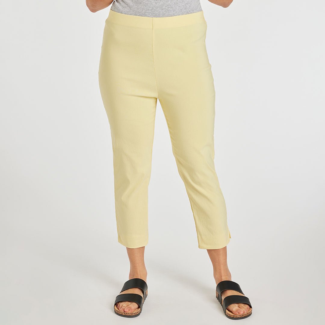 Ladies Capri Trousers Lemon from You Know Who's