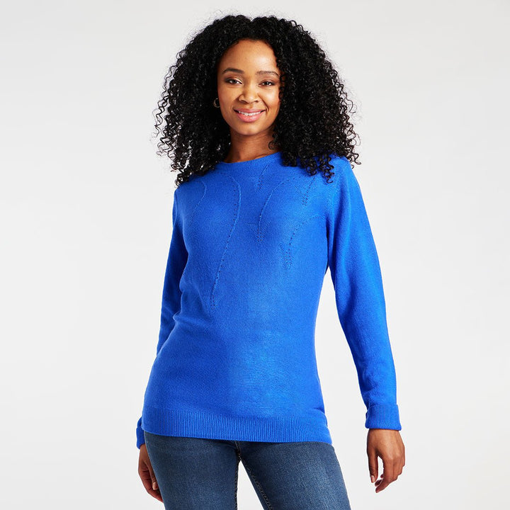 Ladies Diamond Stitch Jumper from You Know Who's