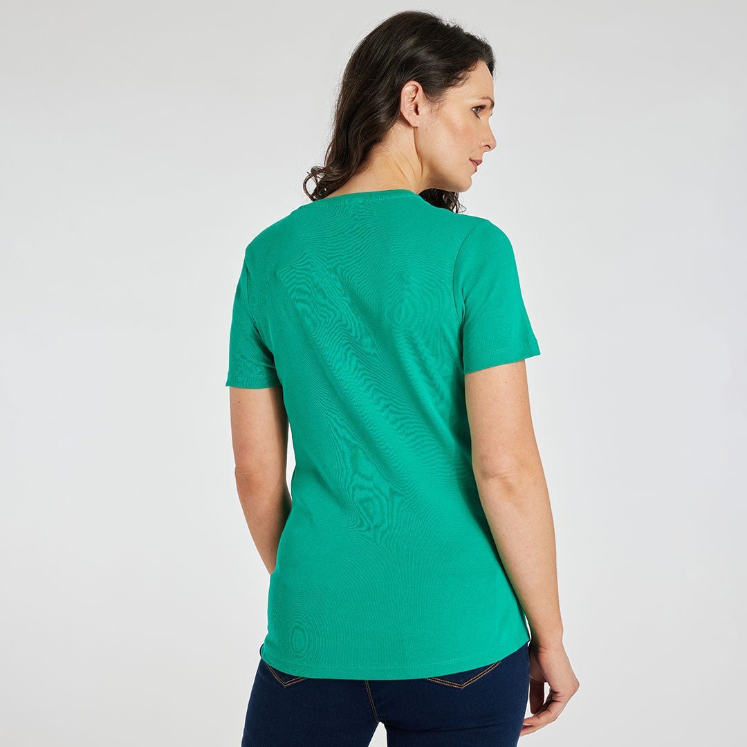 Ladies Essential Crew Neck Tee Emerald from You Know Who's