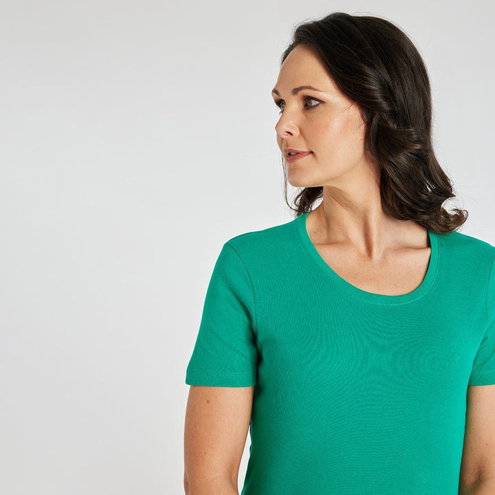 Ladies Essential Crew Neck Tee Emerald from You Know Who's