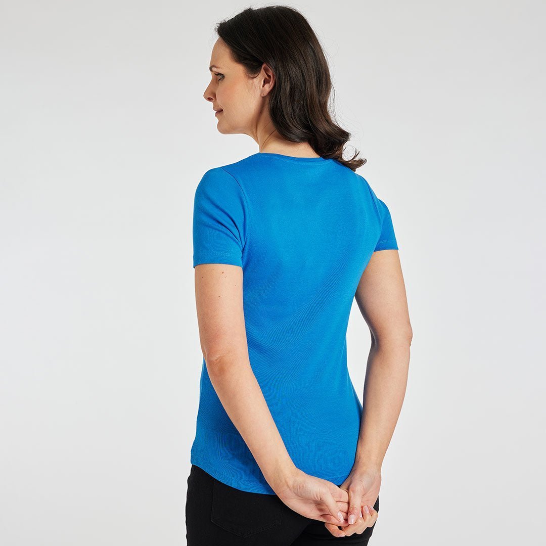Ladies Essential Crew Neck Tee Supersonic Blue from You Know Who's
