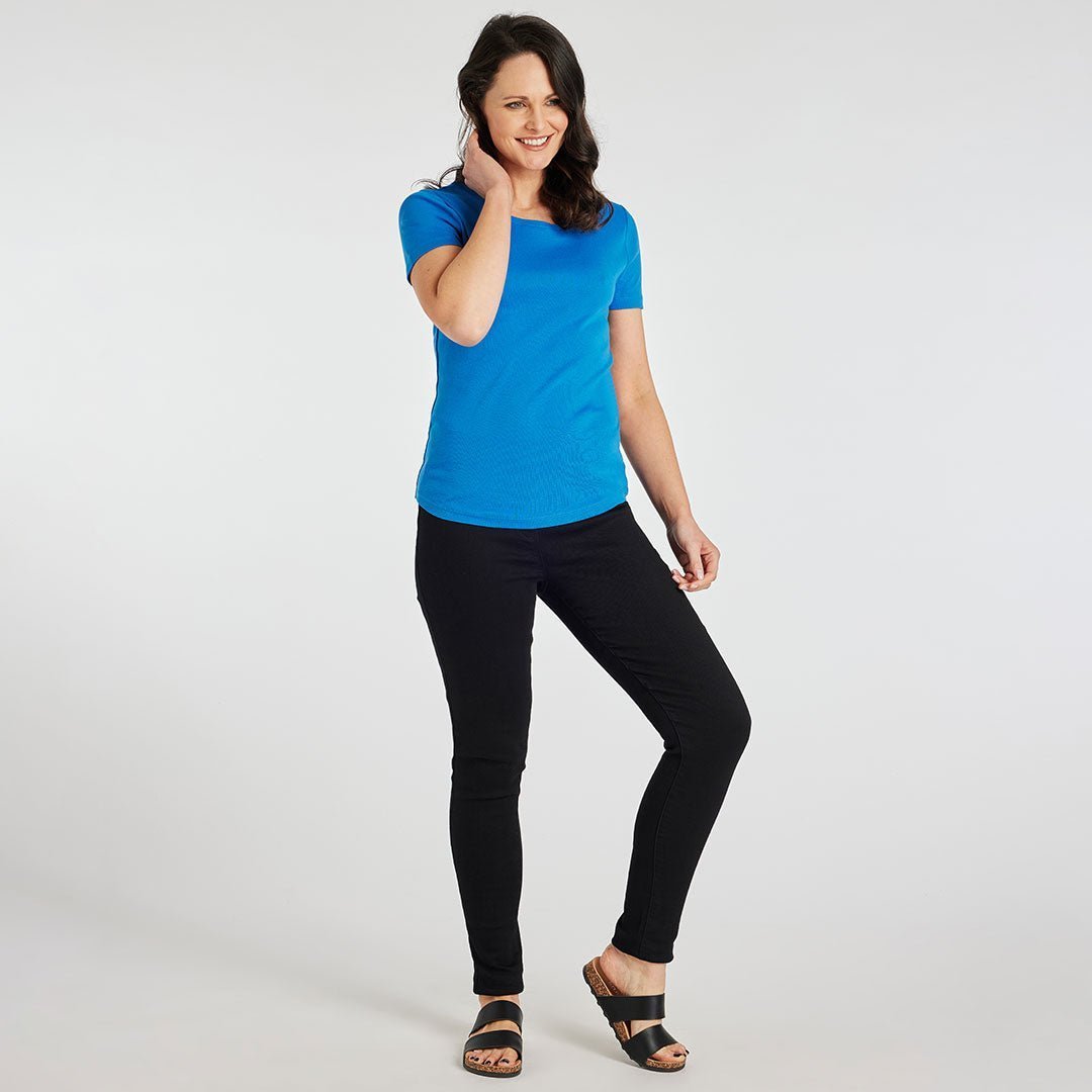 Ladies Essential Crew Neck Tee Supersonic Blue from You Know Who's