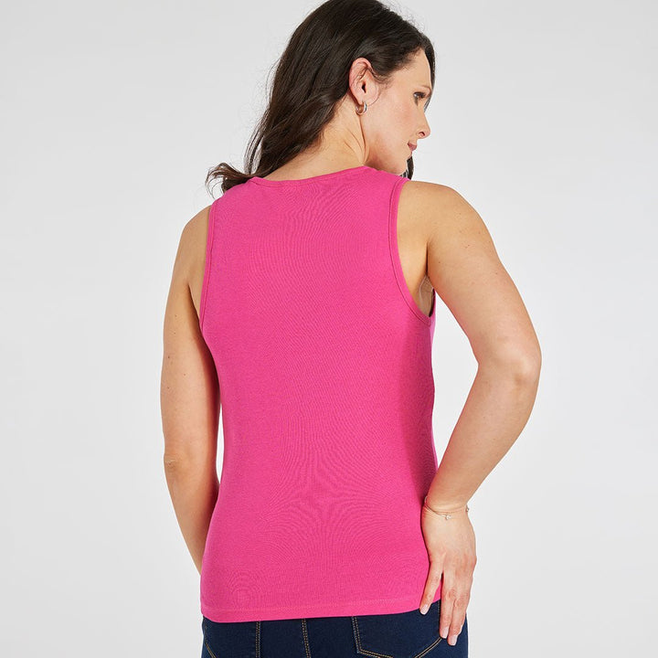 Ladies Essential Crew Vest Cerise from You Know Who's