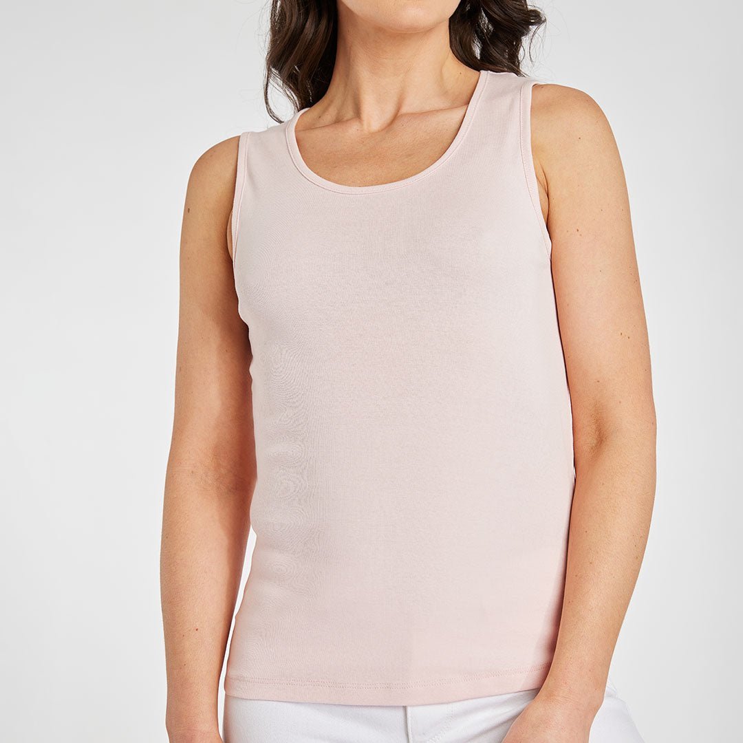 Ladies Essential Crew Vest Light Pink from You Know Who's