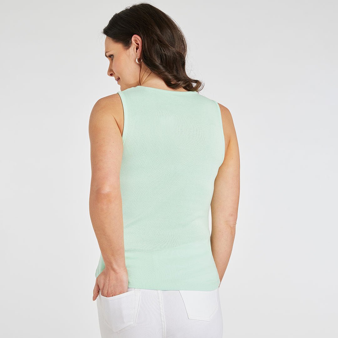 Ladies Essential Crew Vest Mint from You Know Who's