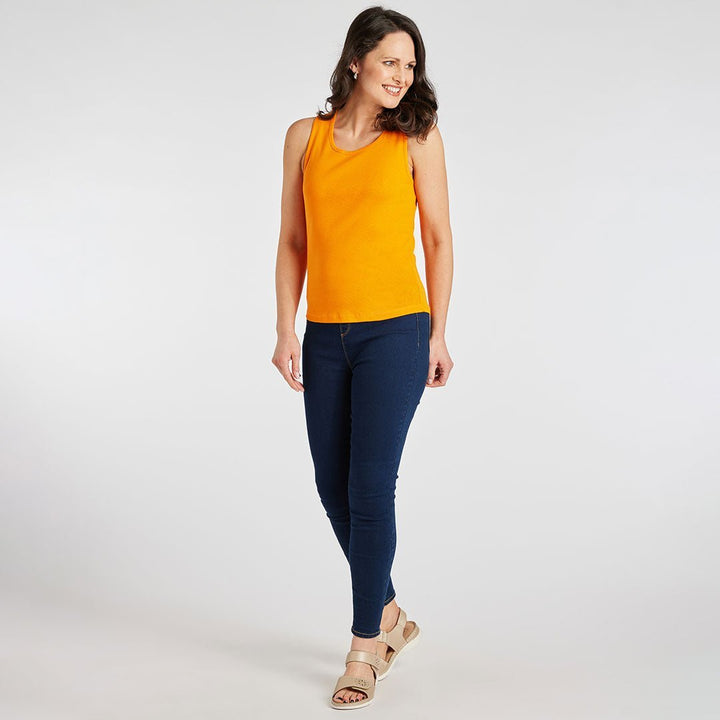 Ladies Essential Crew Vest Tangerine from You Know Who's