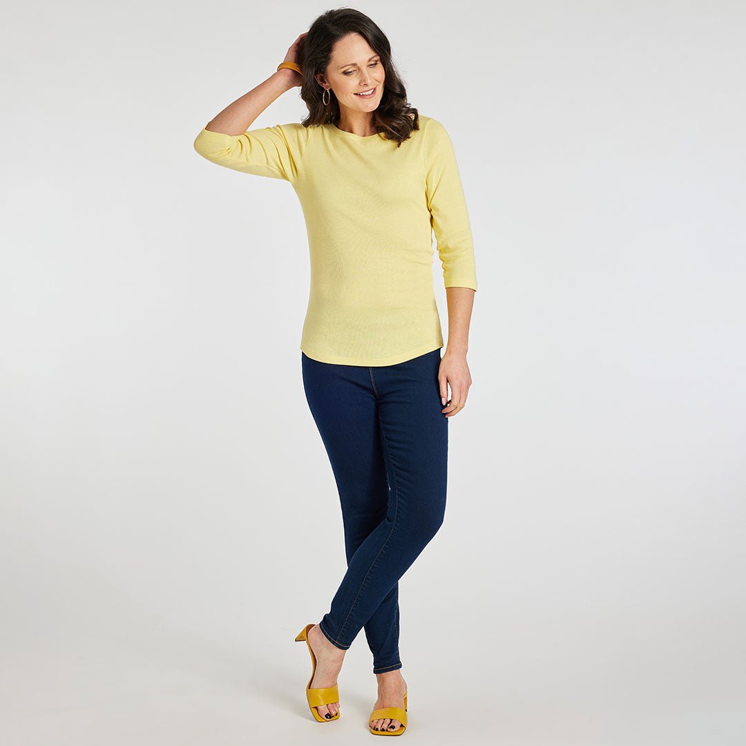 Ladies Essential Slash Neck Top Popcorn from You Know Who's