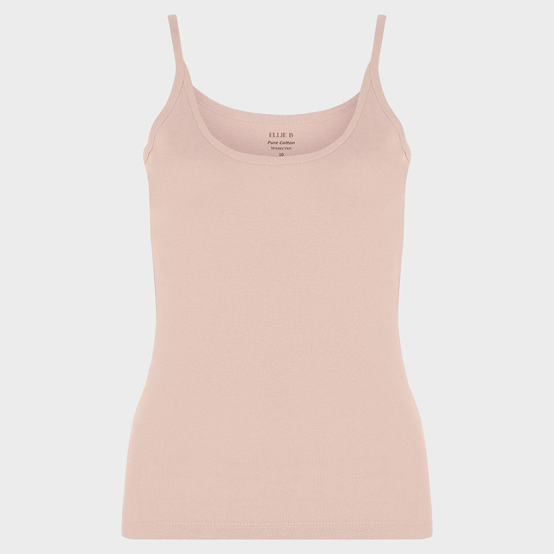 Ladies Essential Spaghetti Vest Light Pink from You Know Who's