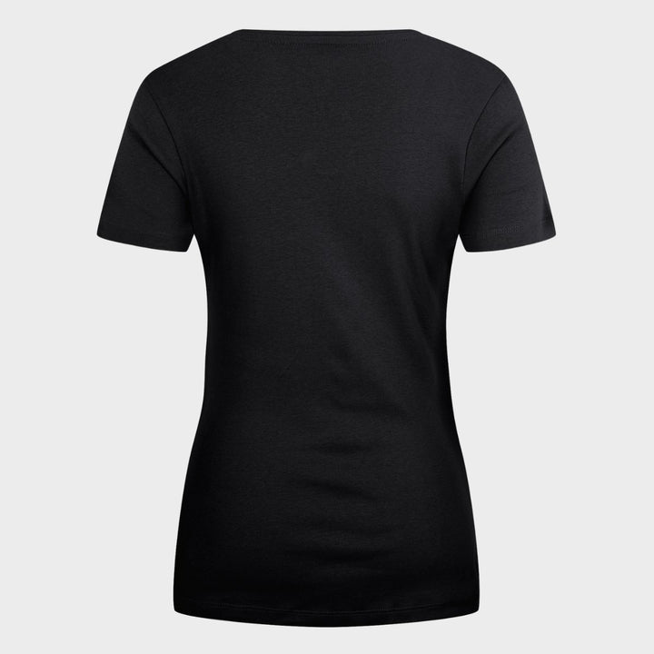 Ladies essential SS Crew Neck T-Shirt - Black from You Know Who's
