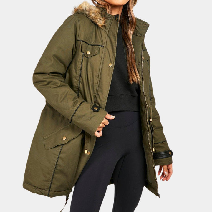 Ladies Faux Fur Trim Parka from You Know Who's