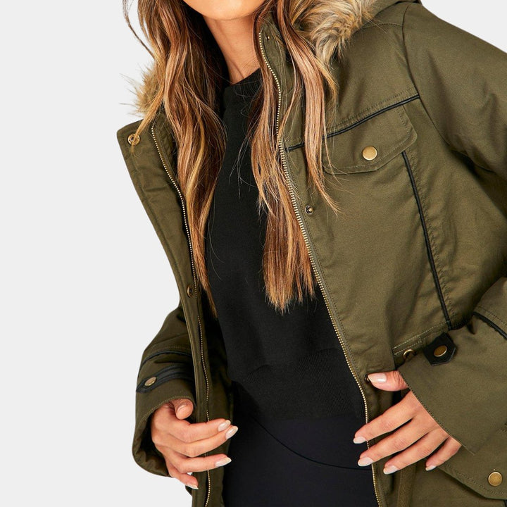 Ladies Faux Fur Trim Parka from You Know Who's